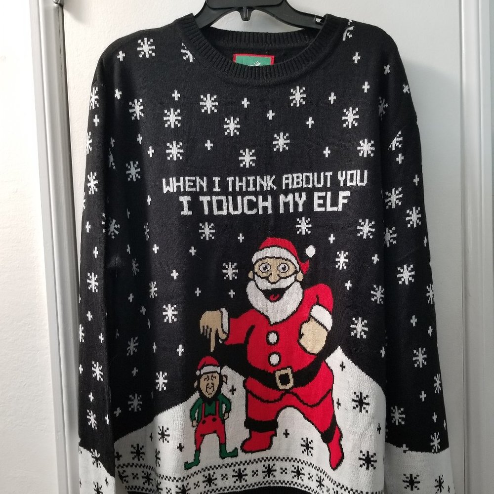 Santa and Elf ugly sweater brand new